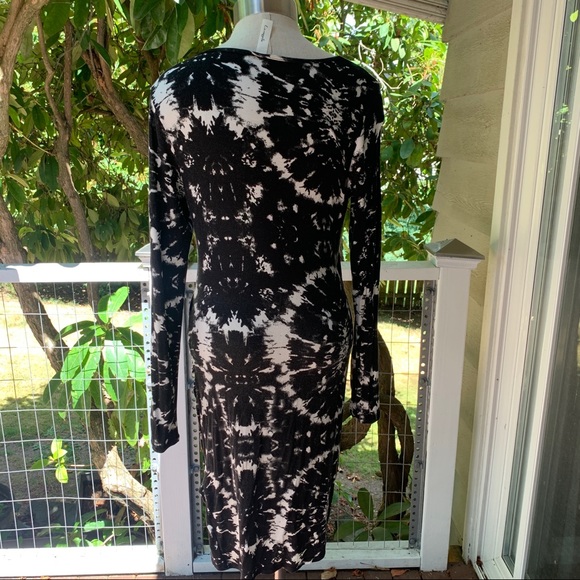 Loveappella Black & White Tie Dye Bodycon Dress M - Picture 5 of 9